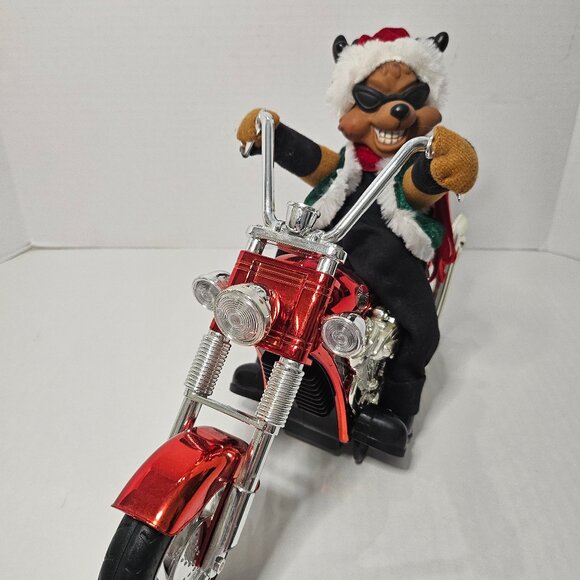 Dan Dee Reindeer Chopper Motorcycle Sound Lights Plays Grandma Got Run Over - Picture 2 of 12